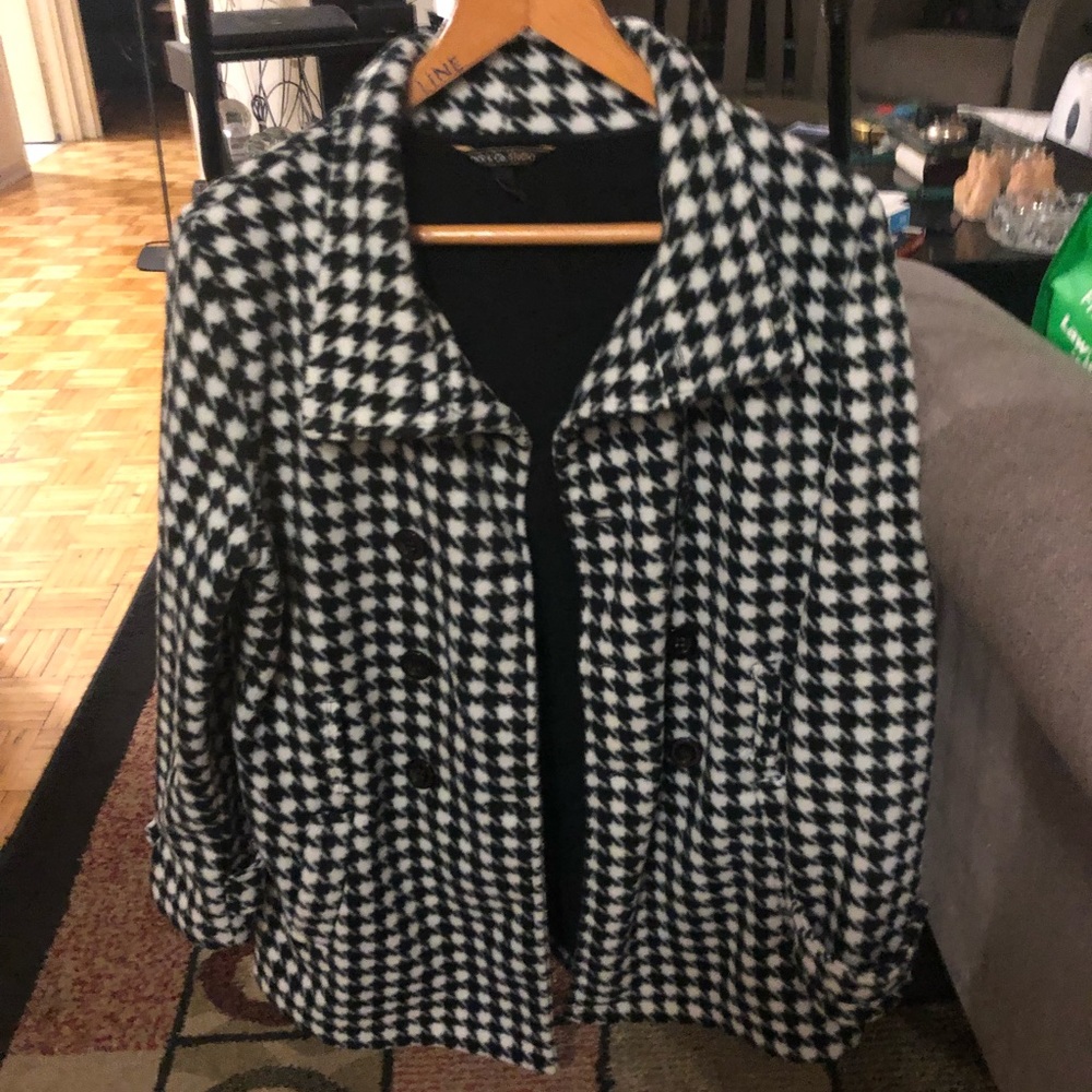 Med. Fleece Plaid Jacket.